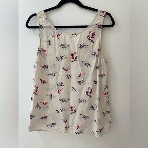 Joie Silk Tank With Beachy Print
